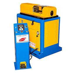 EP25 Horizontal Hydraulic Press with Swaging Capacity, Programmable 208-480 Volt Three Phase